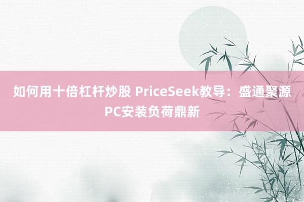 如何用十倍杠杆炒股 PriceSeek教导：盛通聚源PC安装负荷鼎新